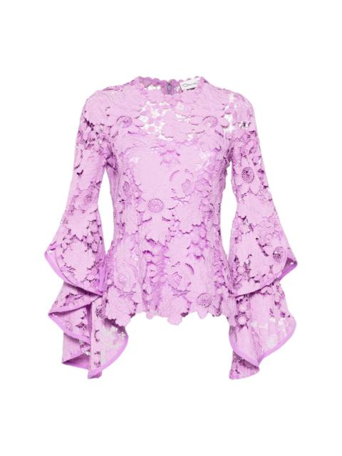 floral guipure lace blouse