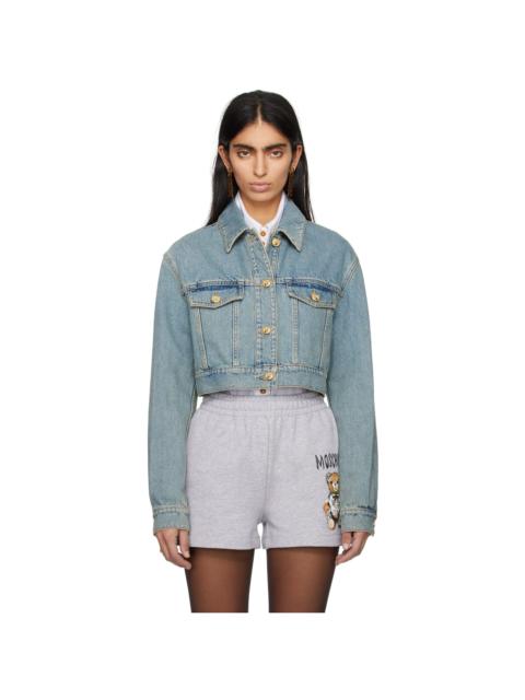 Moschino Blue Teddy Denim Jacket
