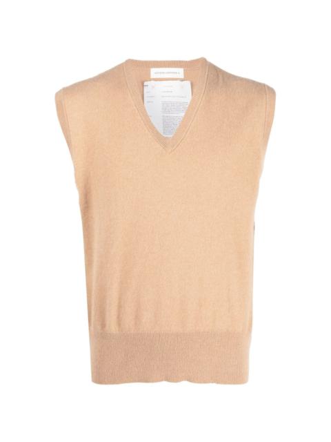 extreme cashmere V-neck knit vest