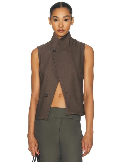 Enza Costa Suiting High Neck Vest