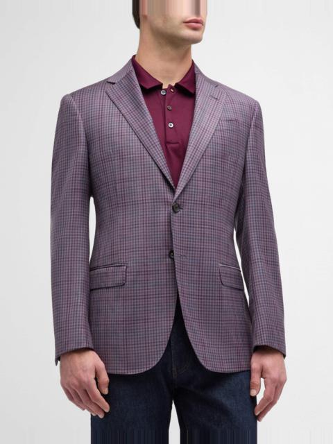 EMPORIO ARMANI Men's Check Wool Sport Coat