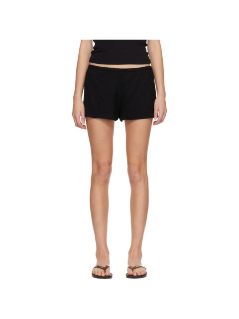 MATTEAU Black Fluid Mini Shorts