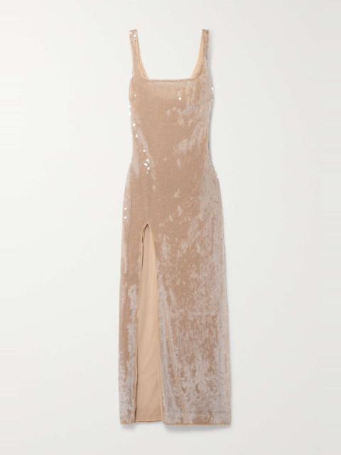 Le Sable sequined tulle maxi dress