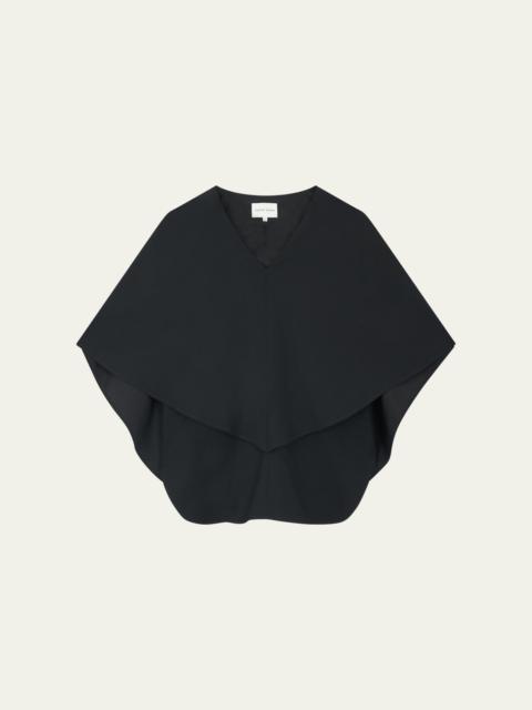 Loulou de Saison V-Neck Cape Blouse