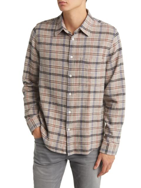 Arne 5166 Plaid Cotton Flannel Button-Up Shirt