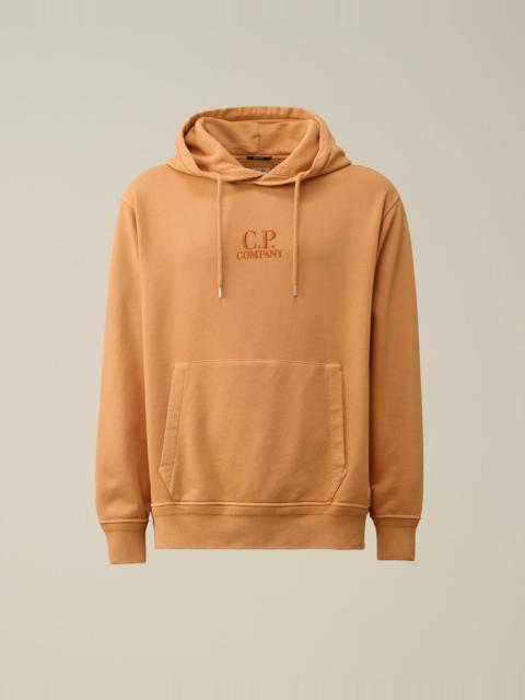 C.P. Company Cotton Diagonal Fleece Logo Hoodie
