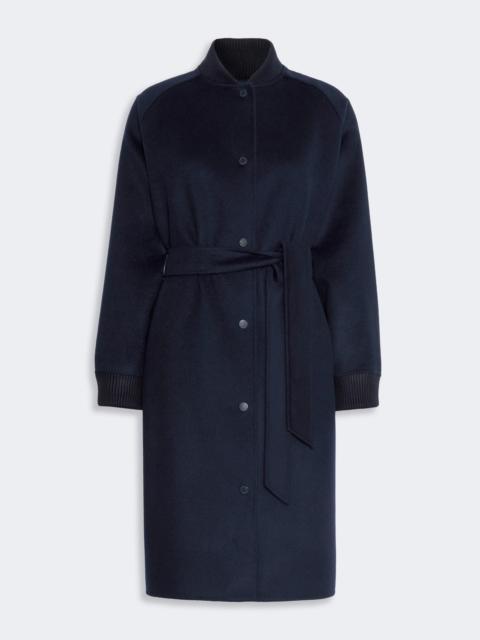 WEEKEND Max Mara ABBONO Double-sided wool drap coat - NAVY