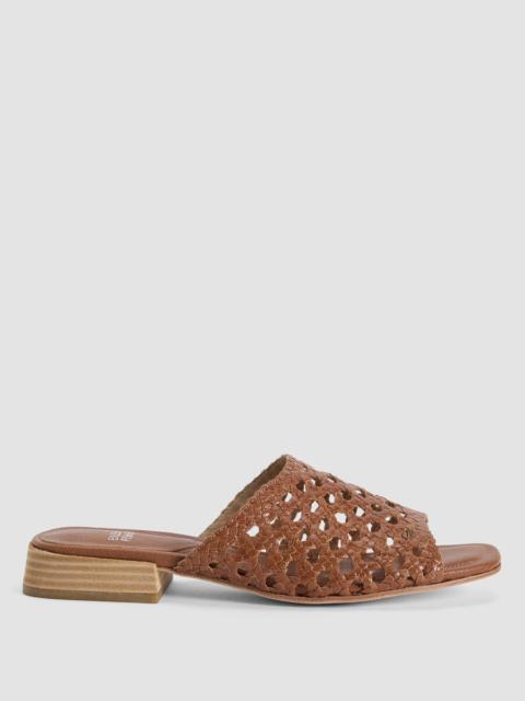 EILEEN FISHER Folie Woven Leather Slide Sandal