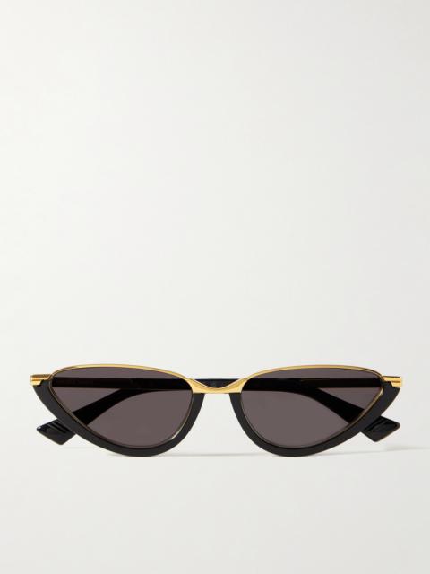 Bottega Veneta Cat-eye Acetate And Gold-tone Sunglasses