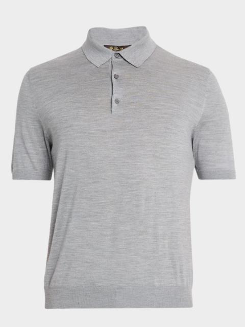 Loro Piana Men's Sottile Short-Sleeve Polo Sweater