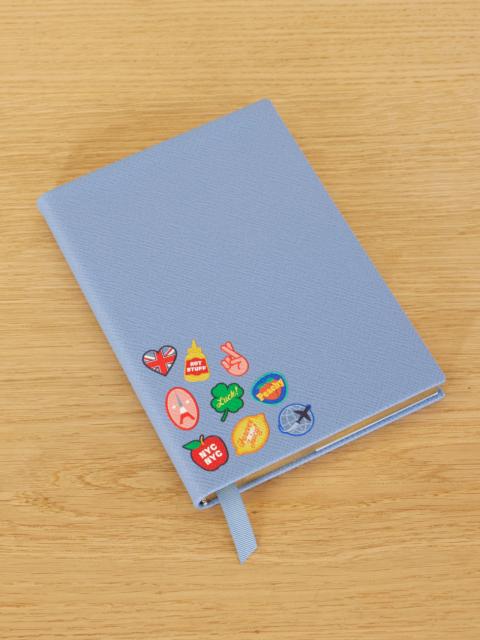 Smythson Soho Printed Textured-leather Notebook