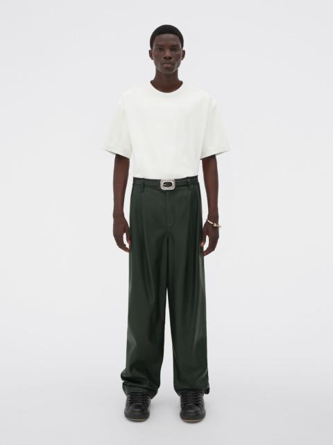 Bottega Veneta leather wide leg trousers