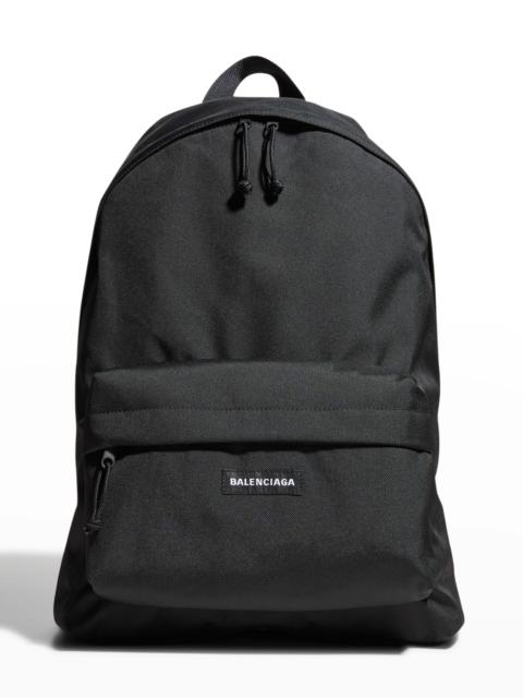 Men's Nylon-Canvas Logo Backpack