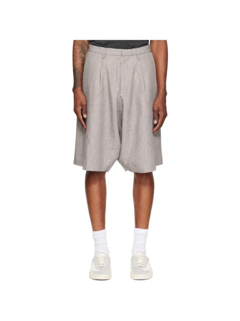 R13 Gray Jumbo Tailored Shorts
