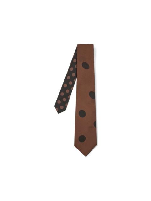 Paul Smith brown 'shadow' polka dot tie