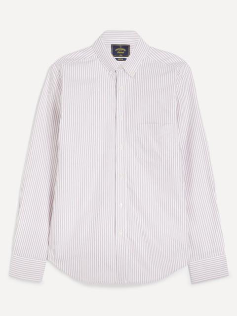 Portuguese Flannel Belavista Stripe Shirt in Bordeaux