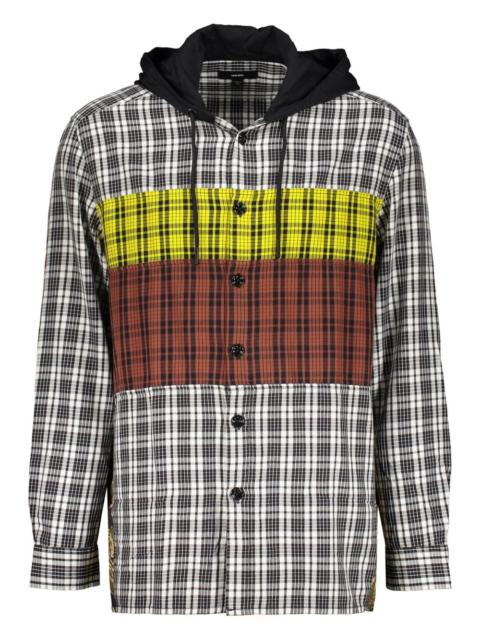 Diesel plaid hooded shirt