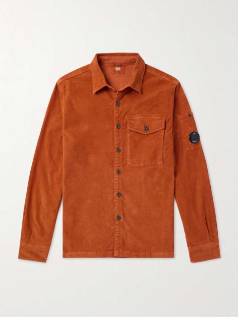 Logo-Appliquéd Cotton-Blend Corduroy Shirt