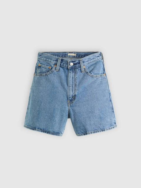 HIGH RISE CINCH MID-THIGH WOMEN'S SHORTS