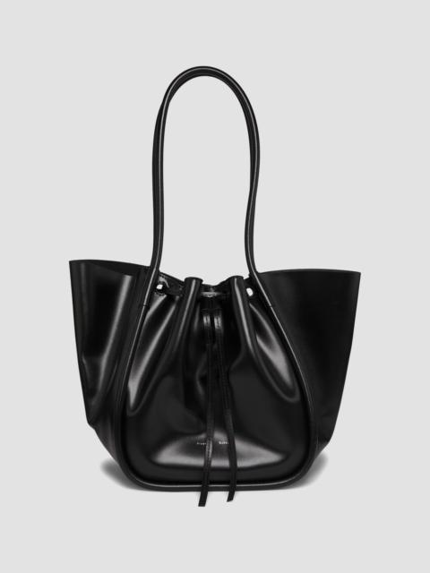 Proenza Schouler Women's Large Ruched Leather Tote Bag - Black
