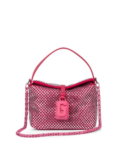 GCDS mini Mega Comma crystal-embellished G-Lock clutch bag