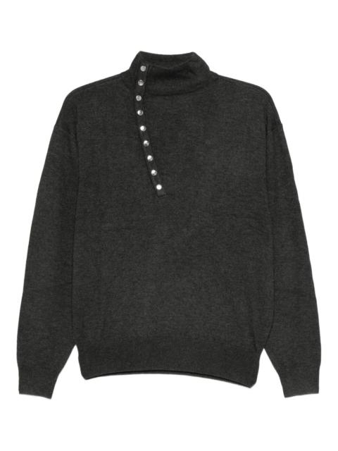Isabel Marant Calsia high-neck stud-detail sweater