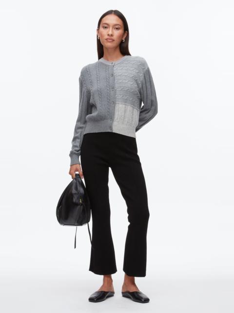 3.1 Phillip Lim Mix Cable Crew Neck Cardigan