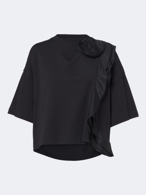Max Mara Ruffled cotton jersey T-shirt
