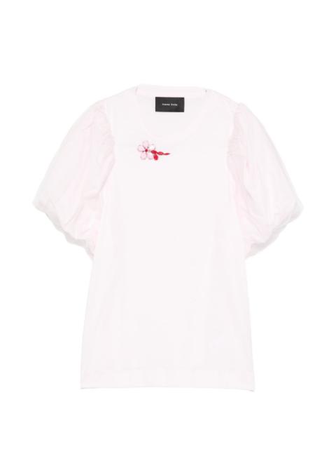 Simone Rocha puff-sleeve flower T-shirt