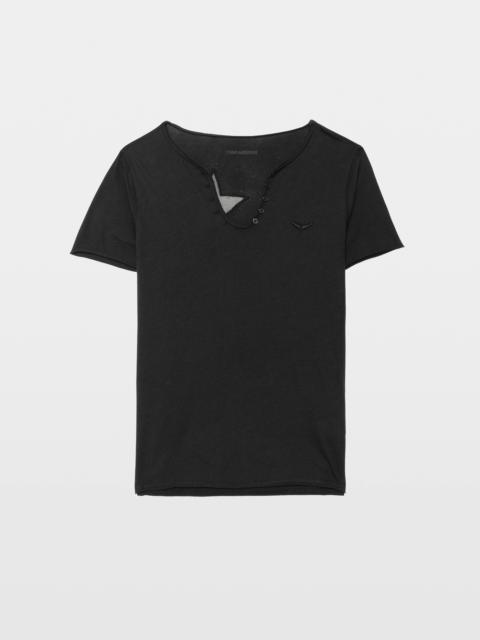 Zadig & Voltaire Fishnet Henley T-shirt