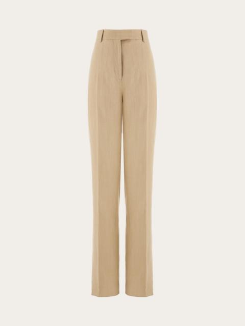 FERRAGAMO Linen blend tailored trouser