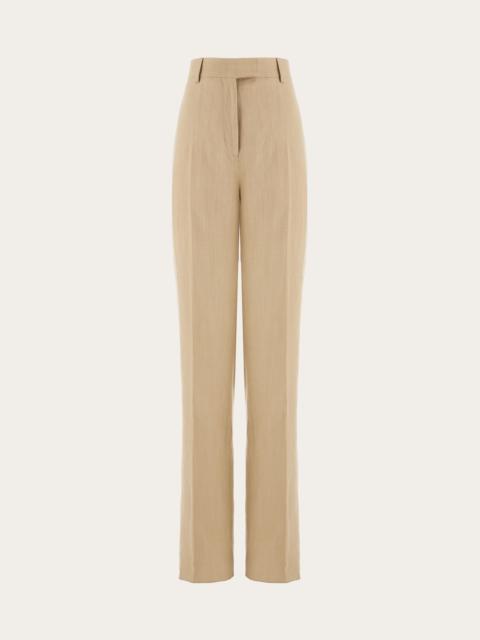 FERRAGAMO Linen blend tailored trouser