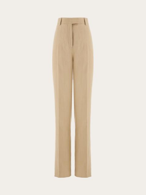 Linen blend tailored trouser