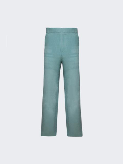 Martine Rose Tailored Extended Wide Leg Trousers Teal