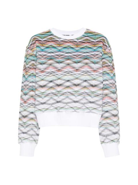 zigzag-woven sweatshirt