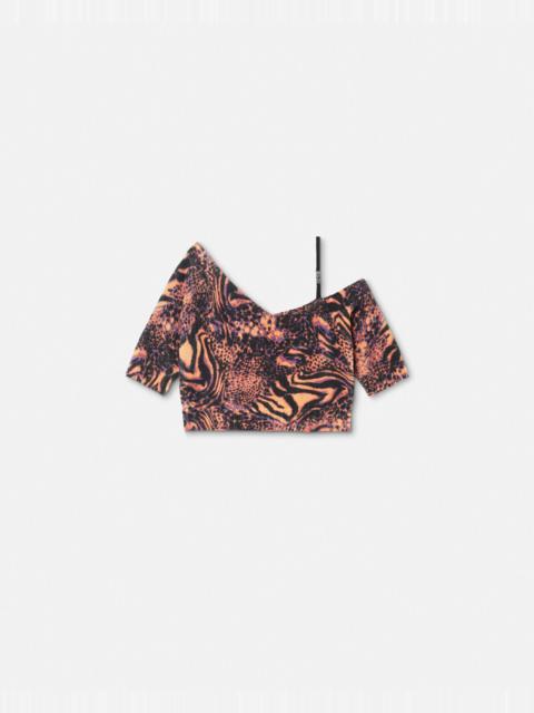 VERSACE JEANS COUTURE Animalier Knit Crop Top