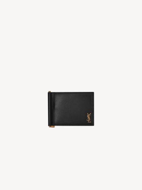 TINY CASSANDRE BILL CLIP WALLET IN SHINY LEATHER