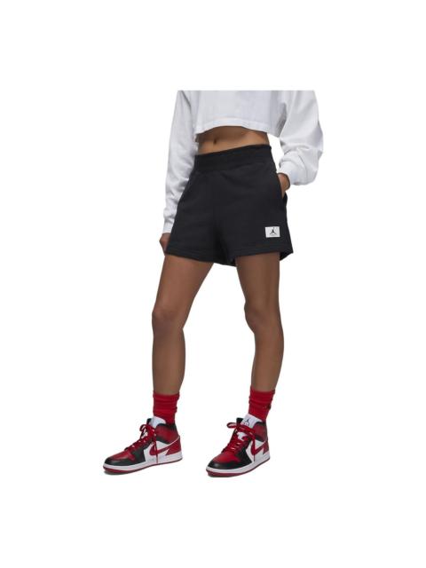 Jordan (WMNS) Air Jordan Flight Fleece Colour-Block Shorts 'Black' DX0391-010