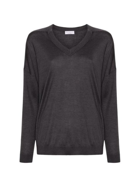 Molini-detailed V-neck jumper