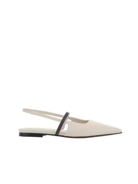Brunello Cucinelli WOMENS SHOES BALLERINAS WHITE AW23
