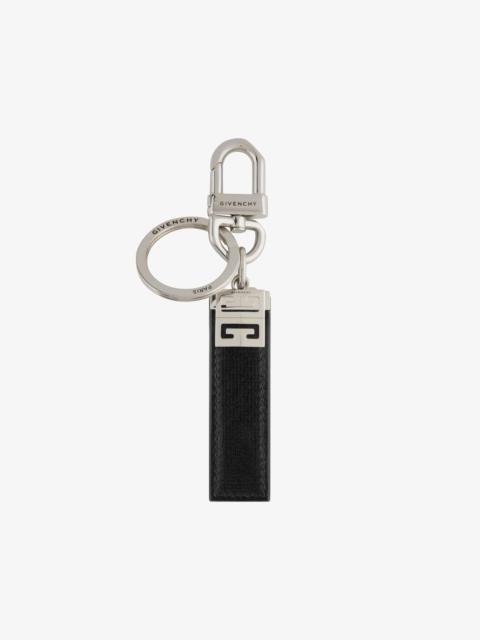 KEYRING IN METAL AND 4G CLASSIC LEATHER