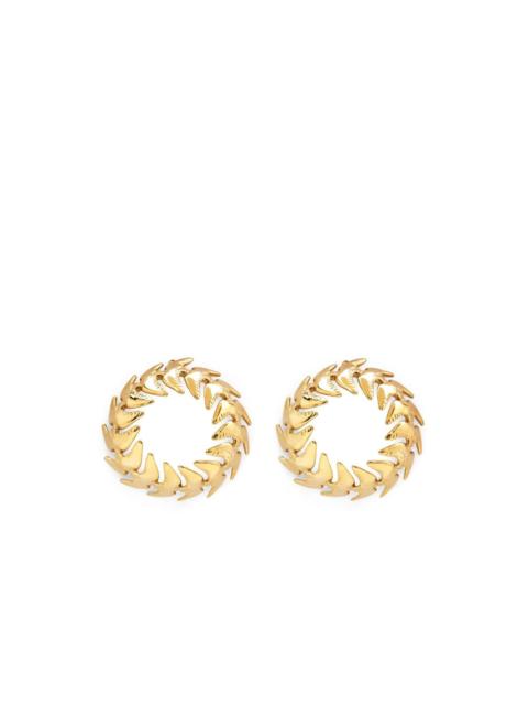 NINA RICCI XL Bird Chain hoop earrings