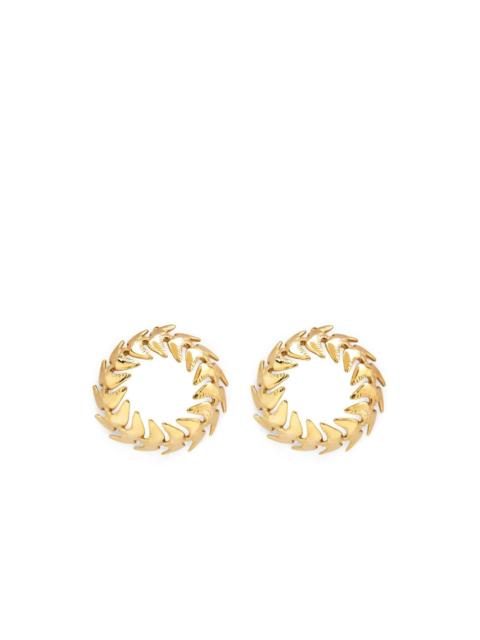 NINA RICCI XL Bird Chain hoop earrings