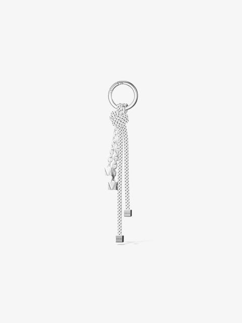 MICHAEL KORS Silver-Tone and Speckled Cord Bag Charm