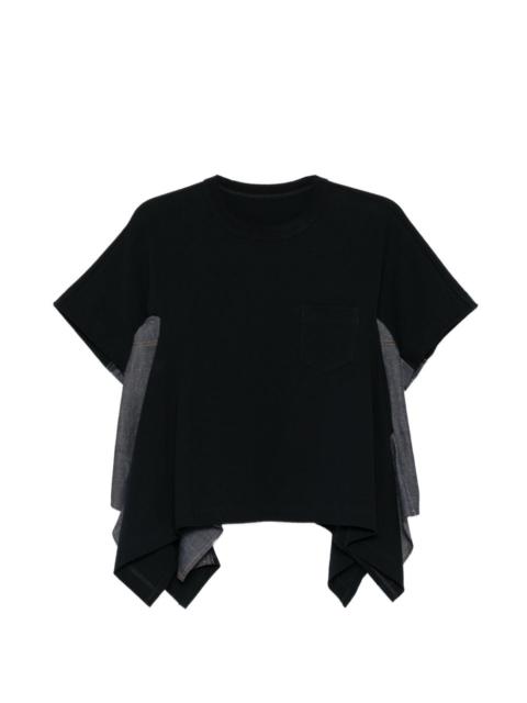 sacai exposed-seam cotton T-shirt