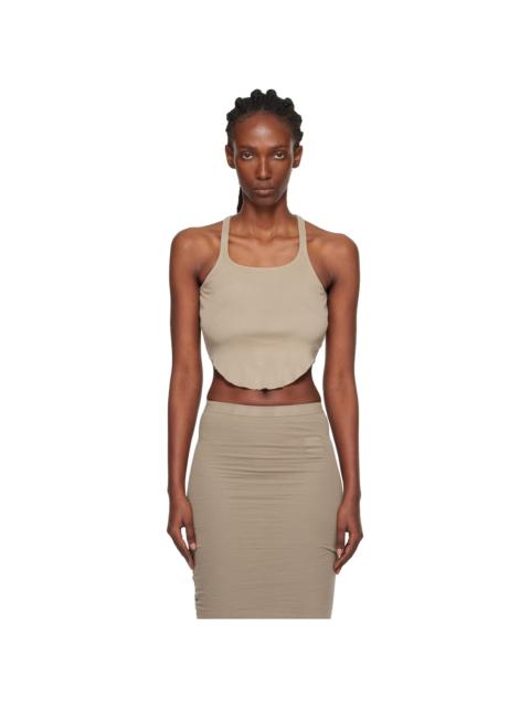 Rick Owens DRKSHDW Taupe Concordians Basic Rib Tank Top