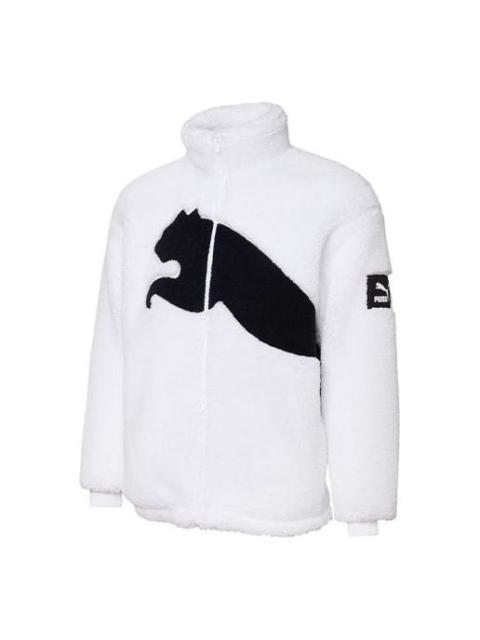 PUMA PUMA Sherpa Contrasting Colors Large Logo lamb's wool Stay Warm Jacket White 848418-02