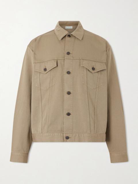 A.PRESSE Silk and Cotton-Blend Piqué Jacket
