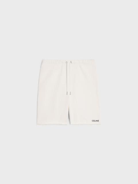 celine embroidered shorts in cotton fleece