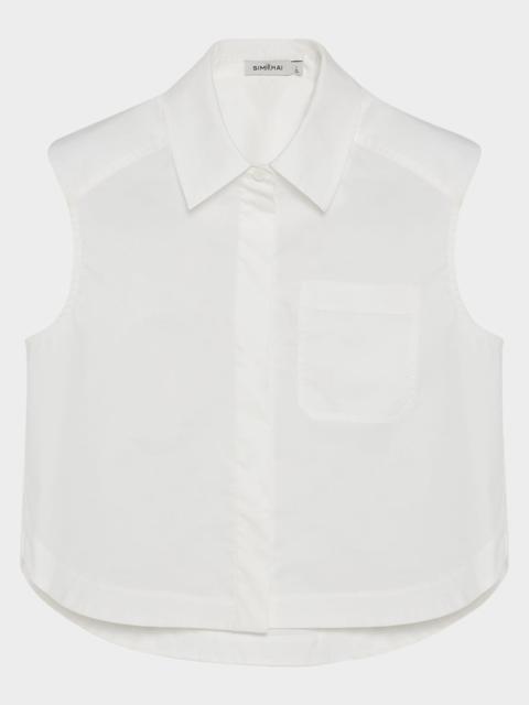 SIMKHAI Winslow Cropped Cotton Shirt